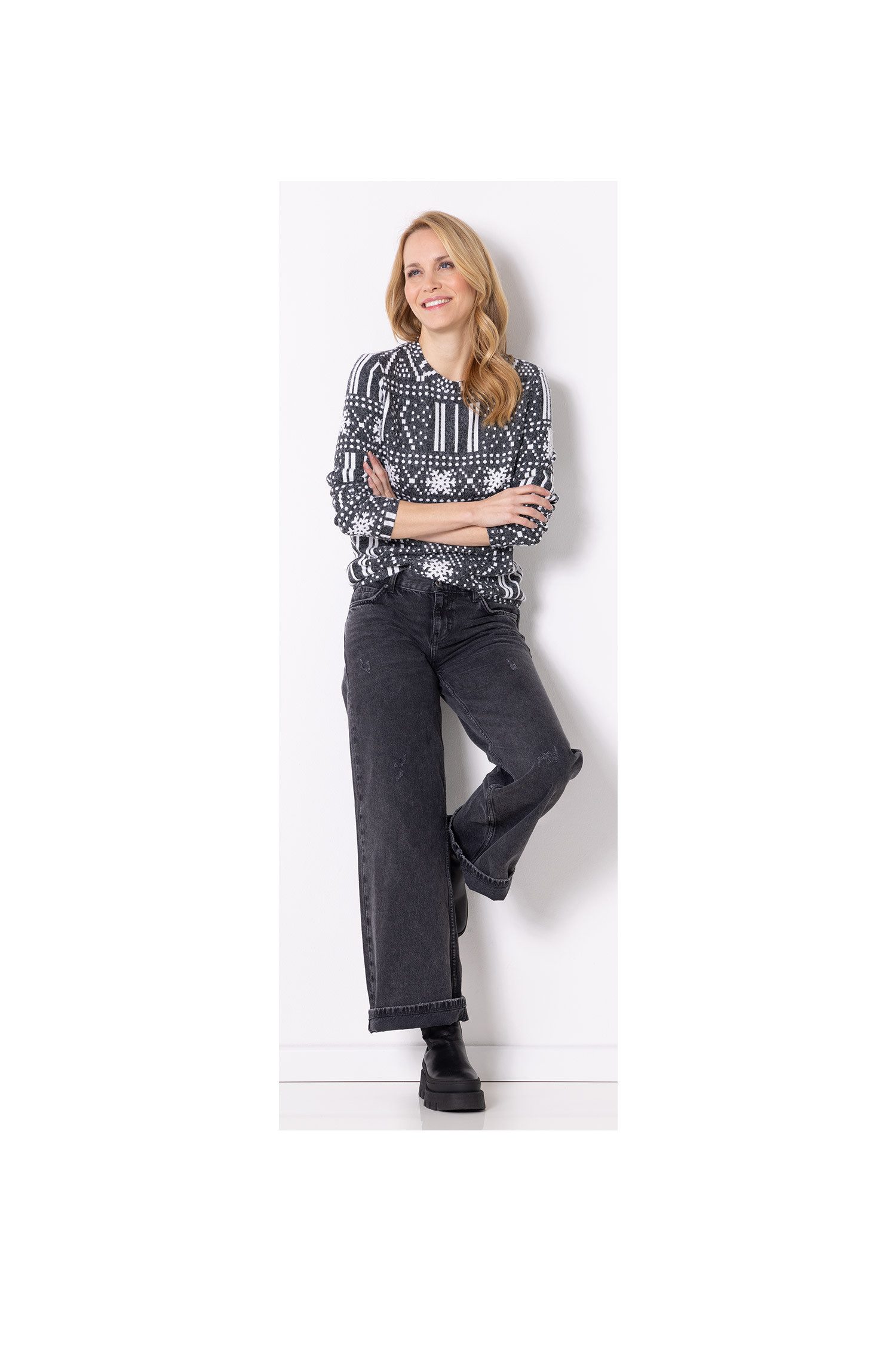 SER Sweatshirt Neu eingetroffen! Sweatshirt Streifen / Crystal mit Federhaa günstig online kaufen