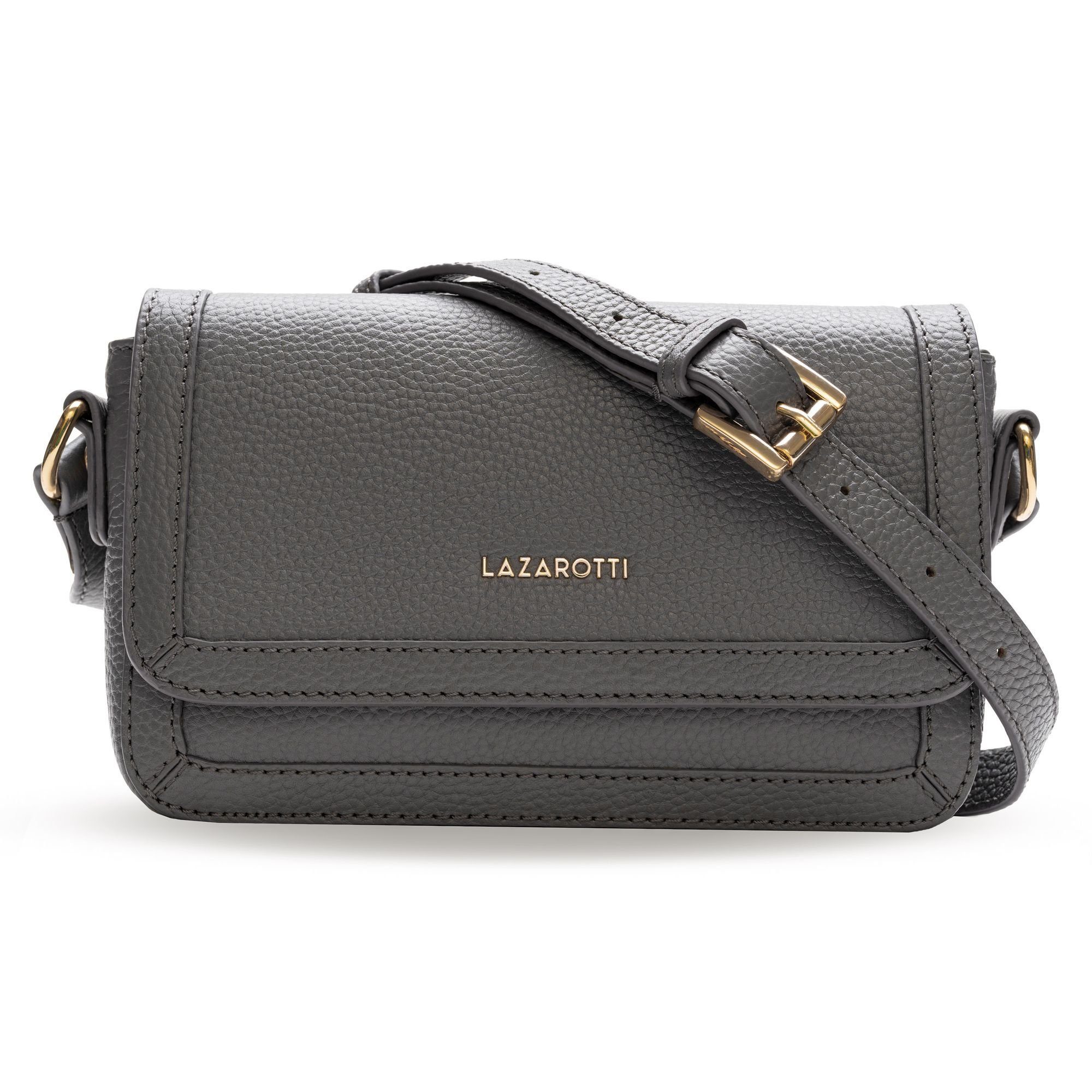 Lazarotti Bolonia - Bolso De Mano De Piel Para Mujer, Con Correa