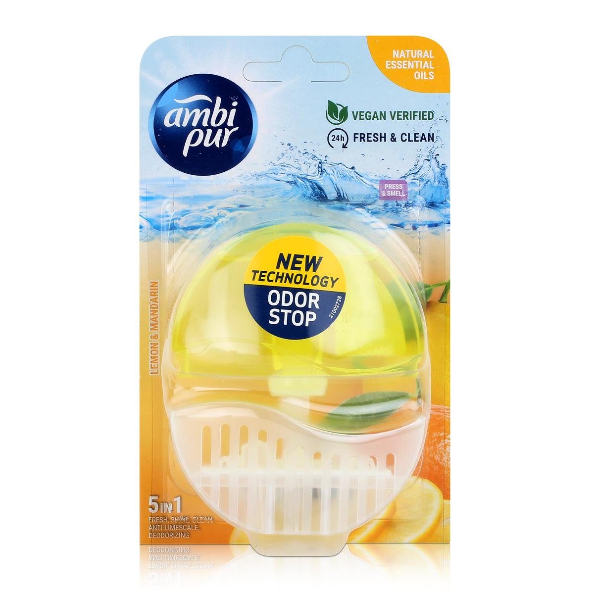 pur Pack) WC-Duftspüler WC-Frische Lufterfrischer Mandarin ambi Ambi - Lemon Pur & (1er 55ml