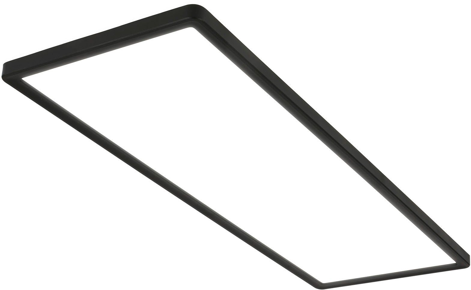 integriert, Deckenlampe, fest 7402415 22W, Schwarz, Wohnzimmer, Leuchten 58x20x3cm, Panel Briloner Küche SLIM, Neutralweiß, LED Schlafzimmer, LED