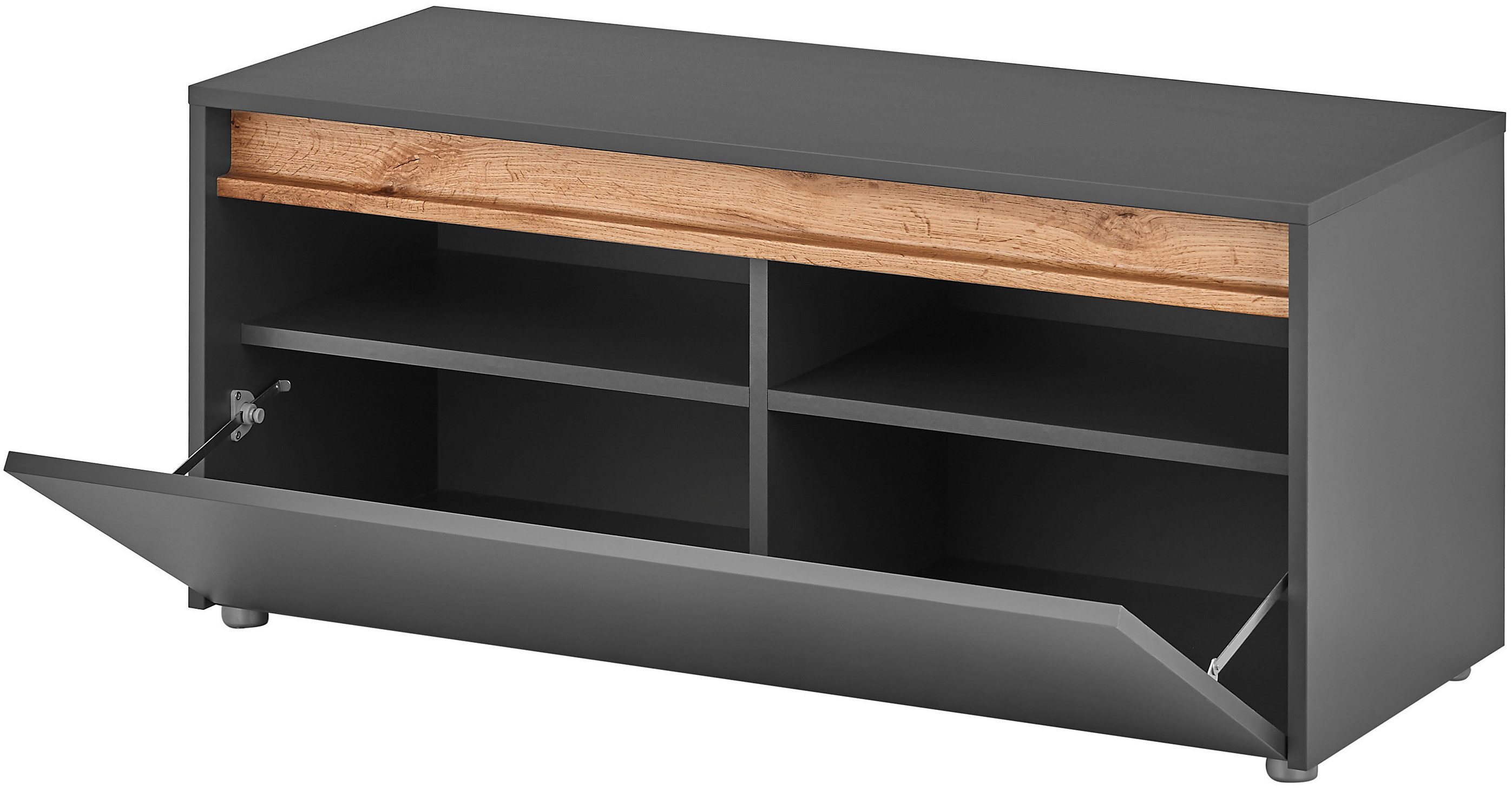 Home affaire Schuhbank GiRON/CiTY, Garderobenbank mit Klappe, Sitzbank in vier Farben, viel Stauraum, Platz für ca. 8 Paar Schuhe, 100 cm breit – Bild 4 von 5