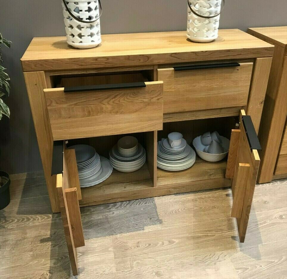ELFO Kommode Sideboard Kommode Greta in Wildeiche geölt Teilmassiv Breite 108cm, Breite 108cm