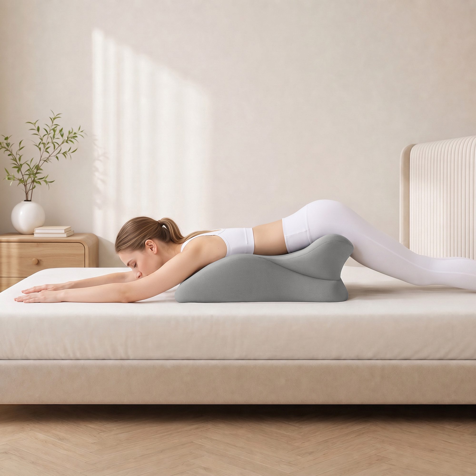 ibettertec Sitzsack 27° Intimkissen Paare, Memory Schaum Liebeskissen rutschfest (Set), Memory-Schaum 27 Grad Sex Kissen für intime Positionen