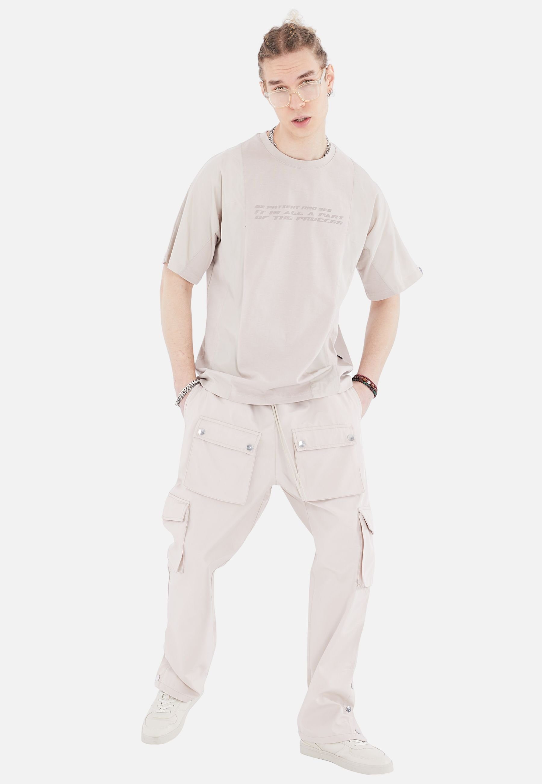 Jogginganzug Herren Set T-Shirt Baumwolle 320gsm Jogginghose Jogger