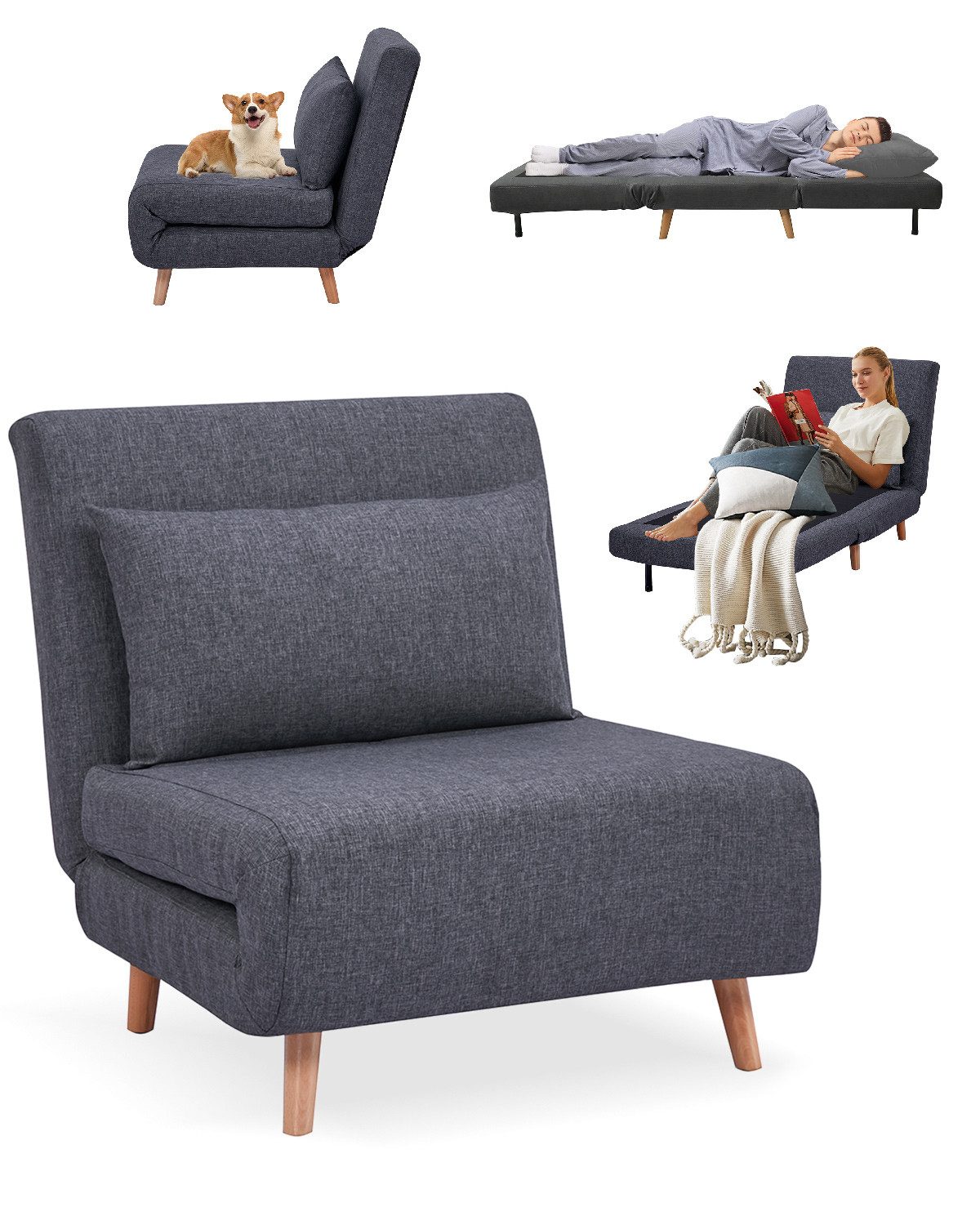 Happy Home Schlafsofa Klappbares Sitzsofa für günstig online kaufen