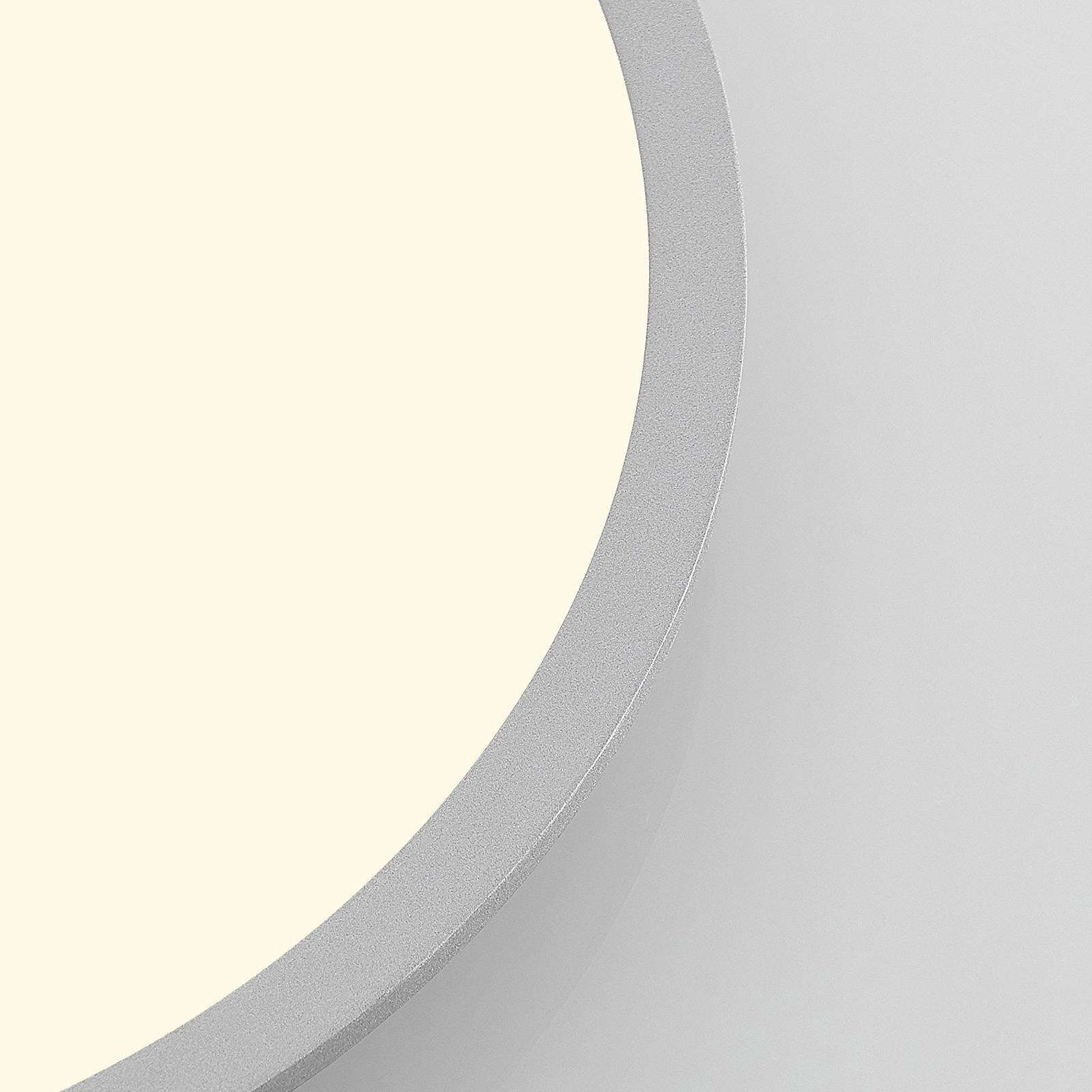 Lindby LED Deckenleuchte Narima, Aluminium, Modern, silber, flammig, weiß, fest verbaut, universalweiß, 1 LED-Leuchtmittel inkl. Kunststoff