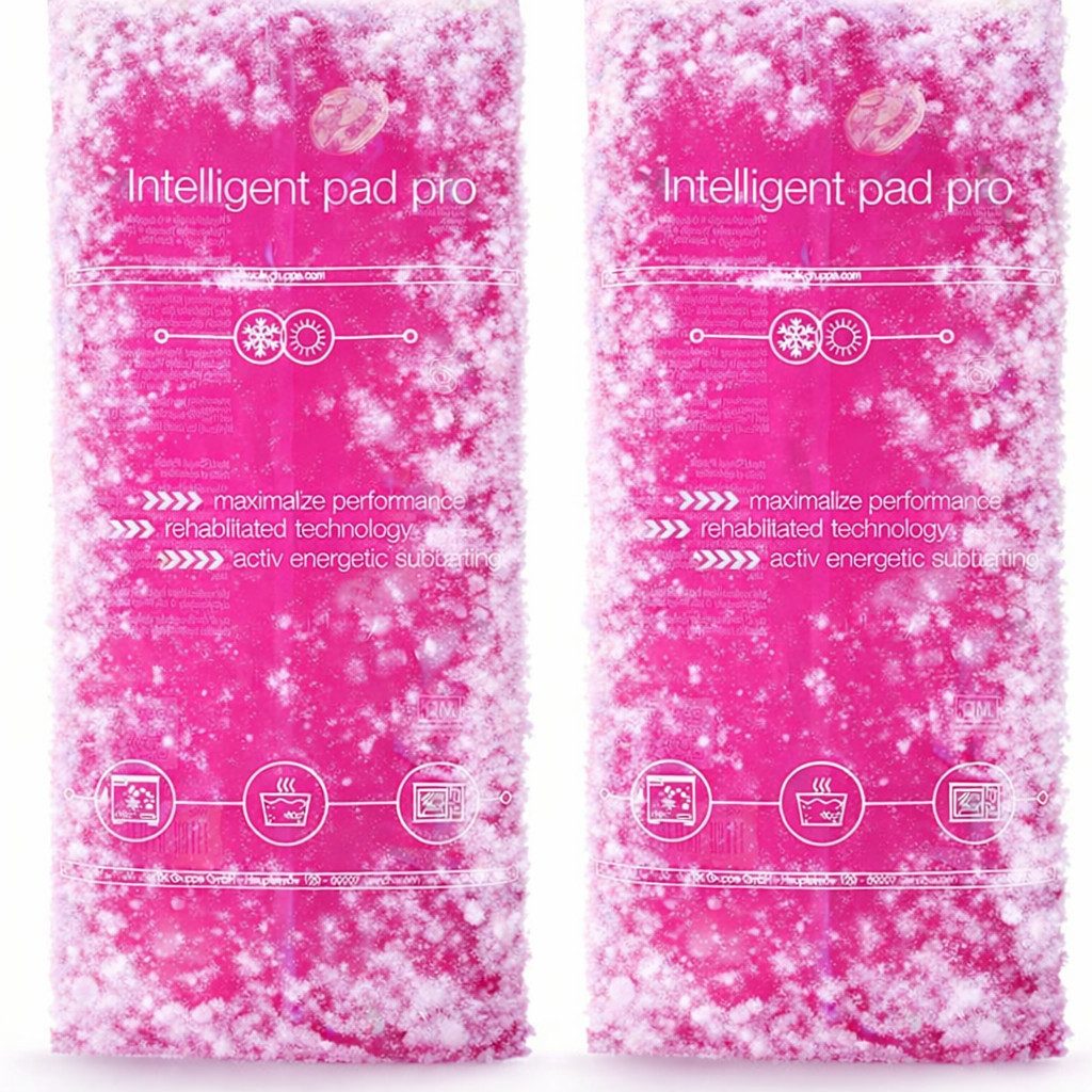 TK Gruppe Kalt-Warm-Kompresse Kühlpads Gelkissen pink für Kühlbox Kühlschrank Kühltasche, 3er Set 2-tlg., 3x 15cm x 15cm, Mikrowelle geeignet / Wiederverwendbar