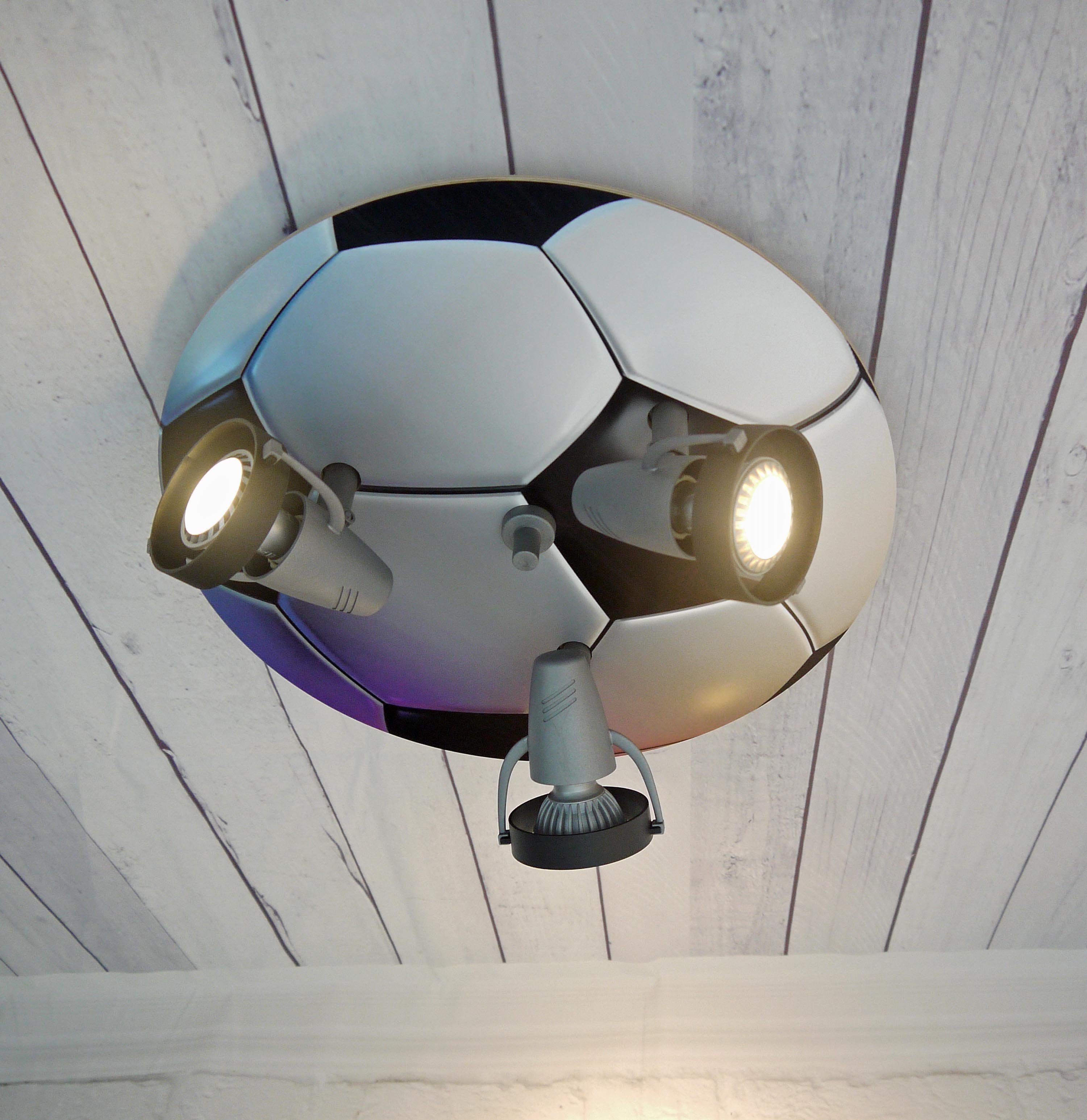 niermann Deckenleuchte Fußball, Kinderlampe, Strahler, Deckenlampe, Fußballlampe, Kinderzimmer, Sport