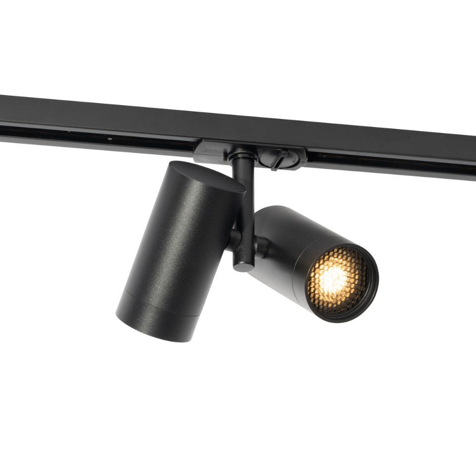 Qazqa Schienensystem-Leuchten Iconic, ohne Leuchtmittel, Extra-Warmweiß, QAZQA Schienen­leuchte, gu10, Schwarz, Aluminium, Modern