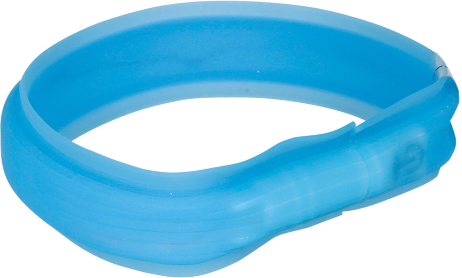 TRIXIE Hundehalsbandleuchte Flash Leuchtband USB, extra breit - blau - 50 cm/30 mm