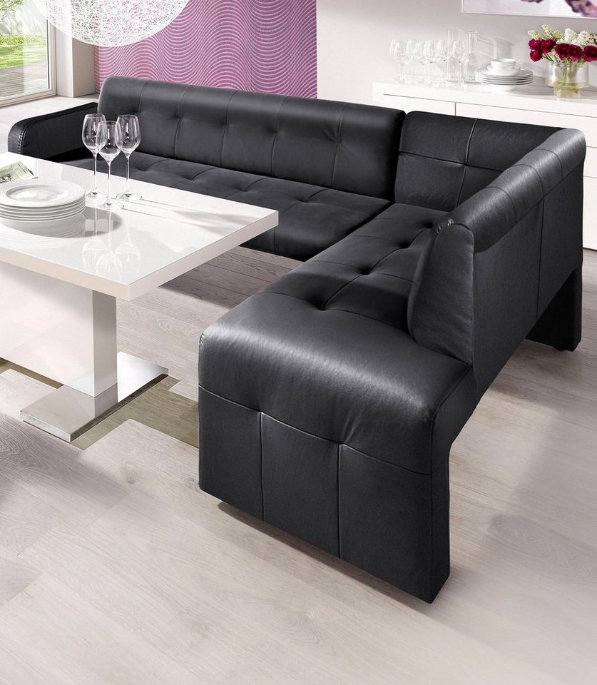 exxpo - sofa fashion Essbank Barista, bequem und elegant, hohe Bodenfreiheit, Eckbank Barista bequem und elegant, hochwertige Detailverarbeitung