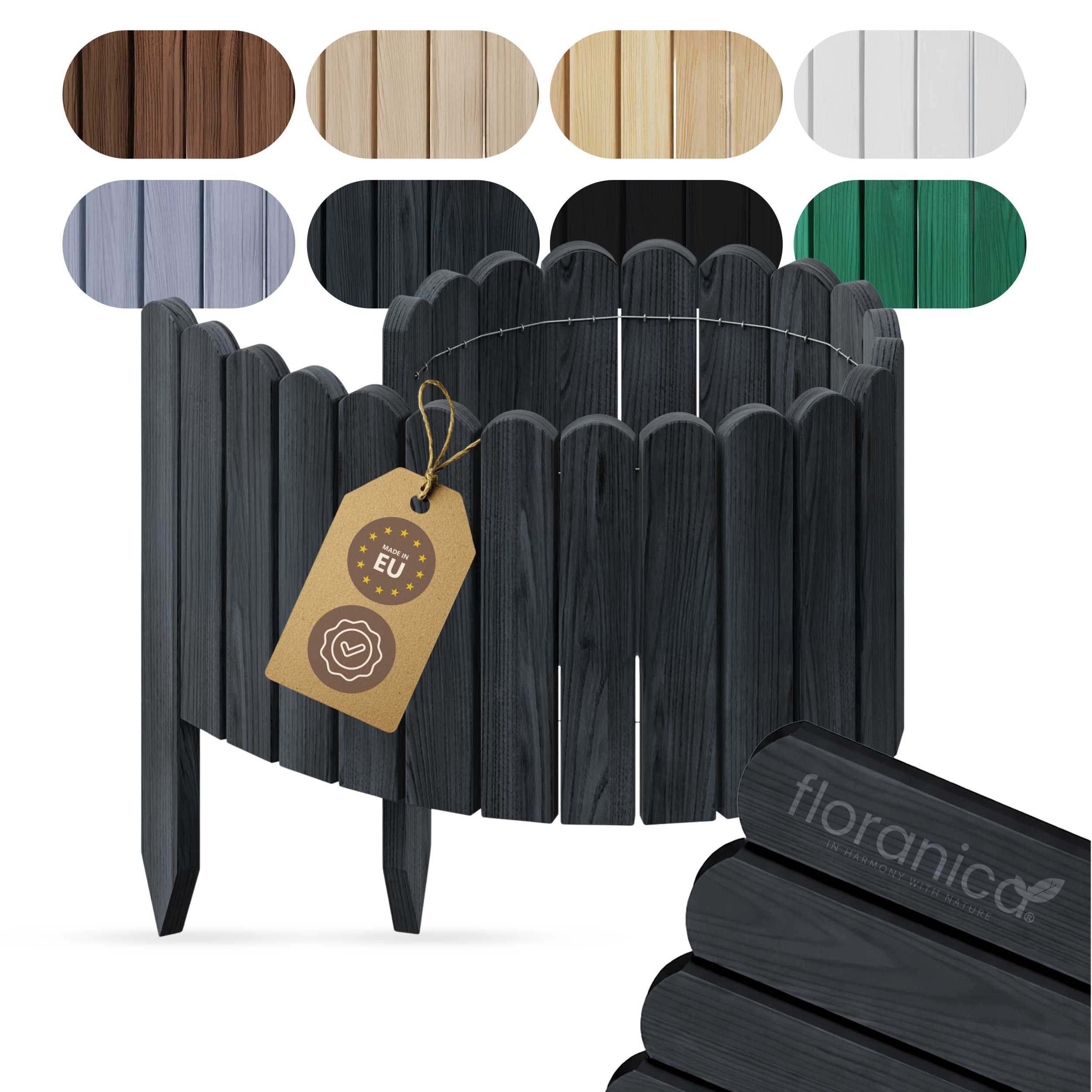 Floranica Palisade Flexible Rasenkante Rollborder Beeteinfassung Beetumrand günstig online kaufen