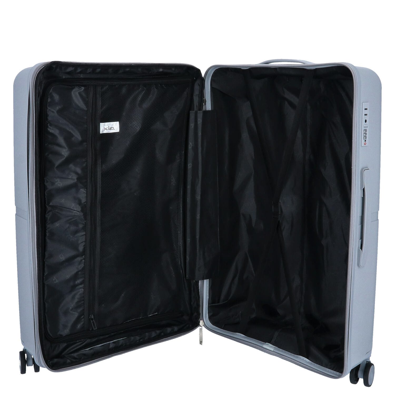 DYX Koffer DYX 4 Rollen Trolley L 76 cm Paris hellgrau, 4 Rollen Rollen