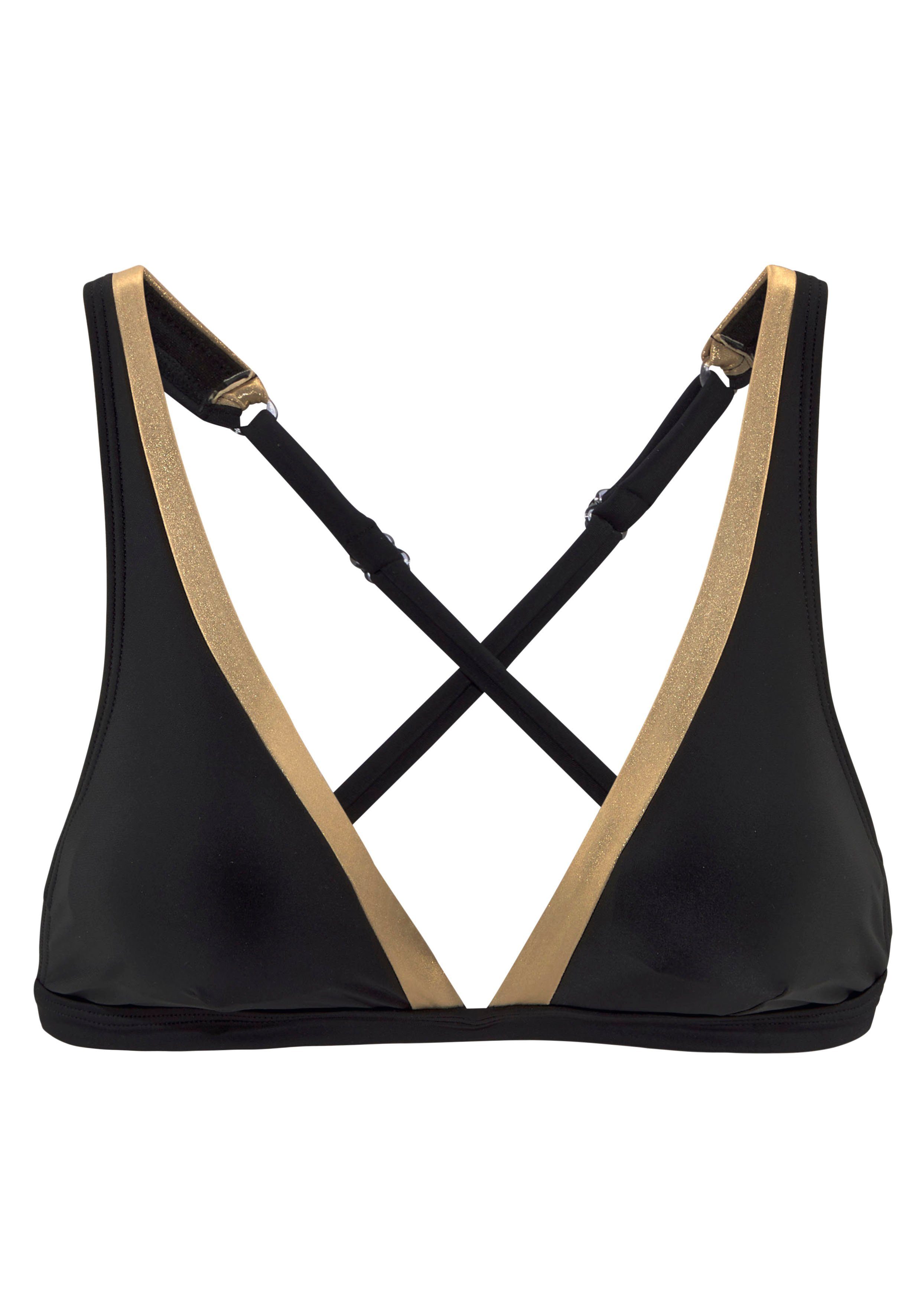 LASCANA Triangel-Bikini-Top Elodie, mit trendigem Materialeinsatz günstig online kaufen