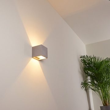 hofstein Wandleuchte »Alli« moderne Wandlampe aus Beton in Grau, mit Lichteffekt, ohne Leuchtmittel, 1xG9, Innen mit Up & Down-Effekt