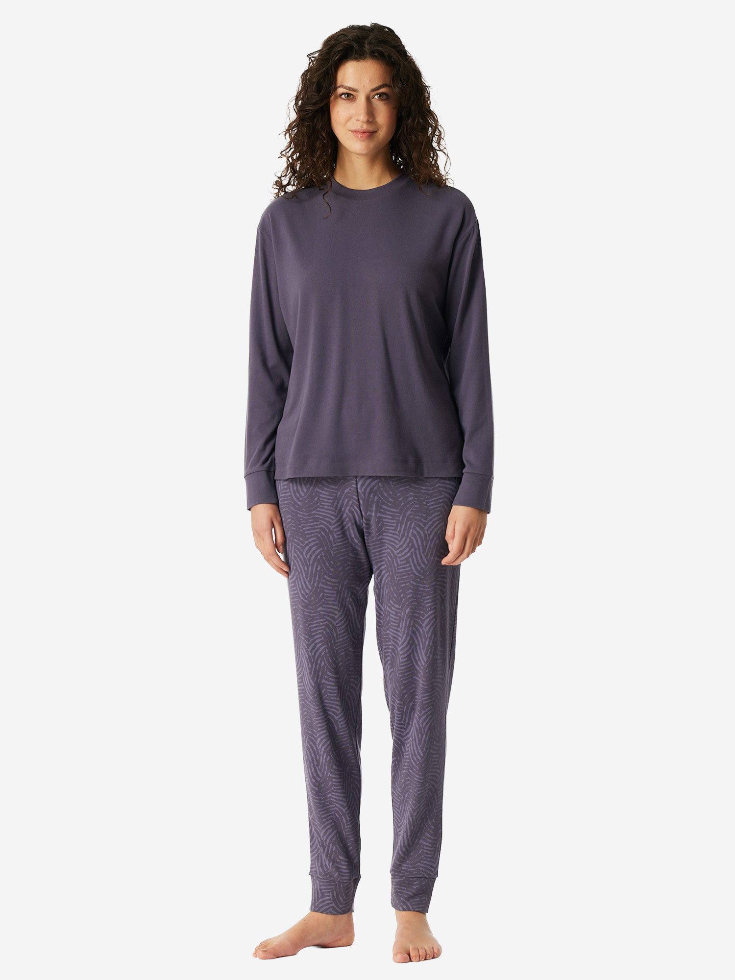 Schiesser Pyjama Selected Premium Warming (2 tlg) schlafanzug schlafmode bequem