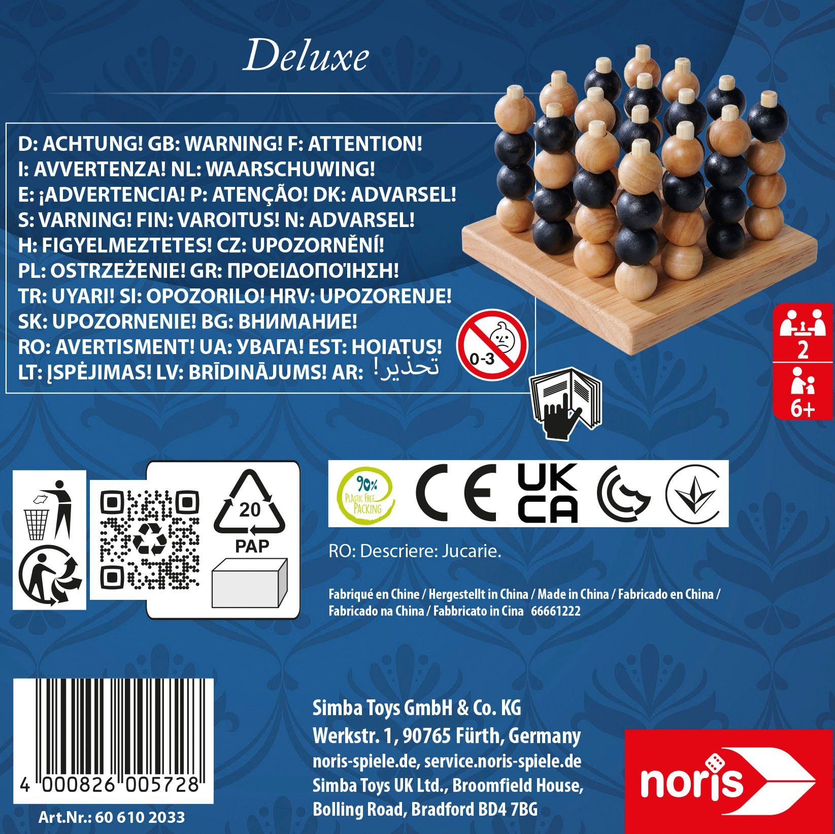 Deluxe Noris Reihe Spiel, 3D 4er