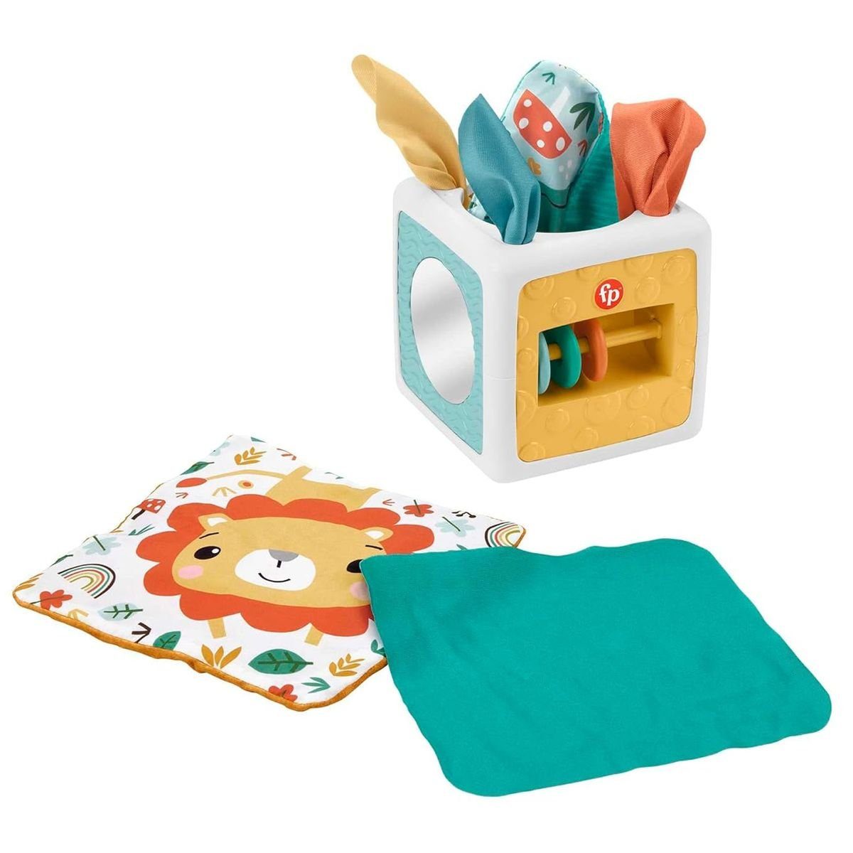 Stapelspielzeug Mattel HML64 - Fisher-Price - 2-in-1 Babys Tücherbox - Sensorisches S