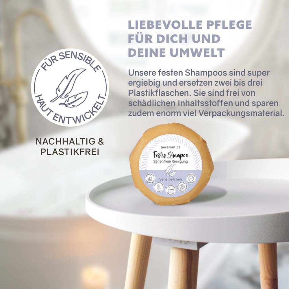 puremetics Haarseife Festes Shampoo - Sensibelchen 60g