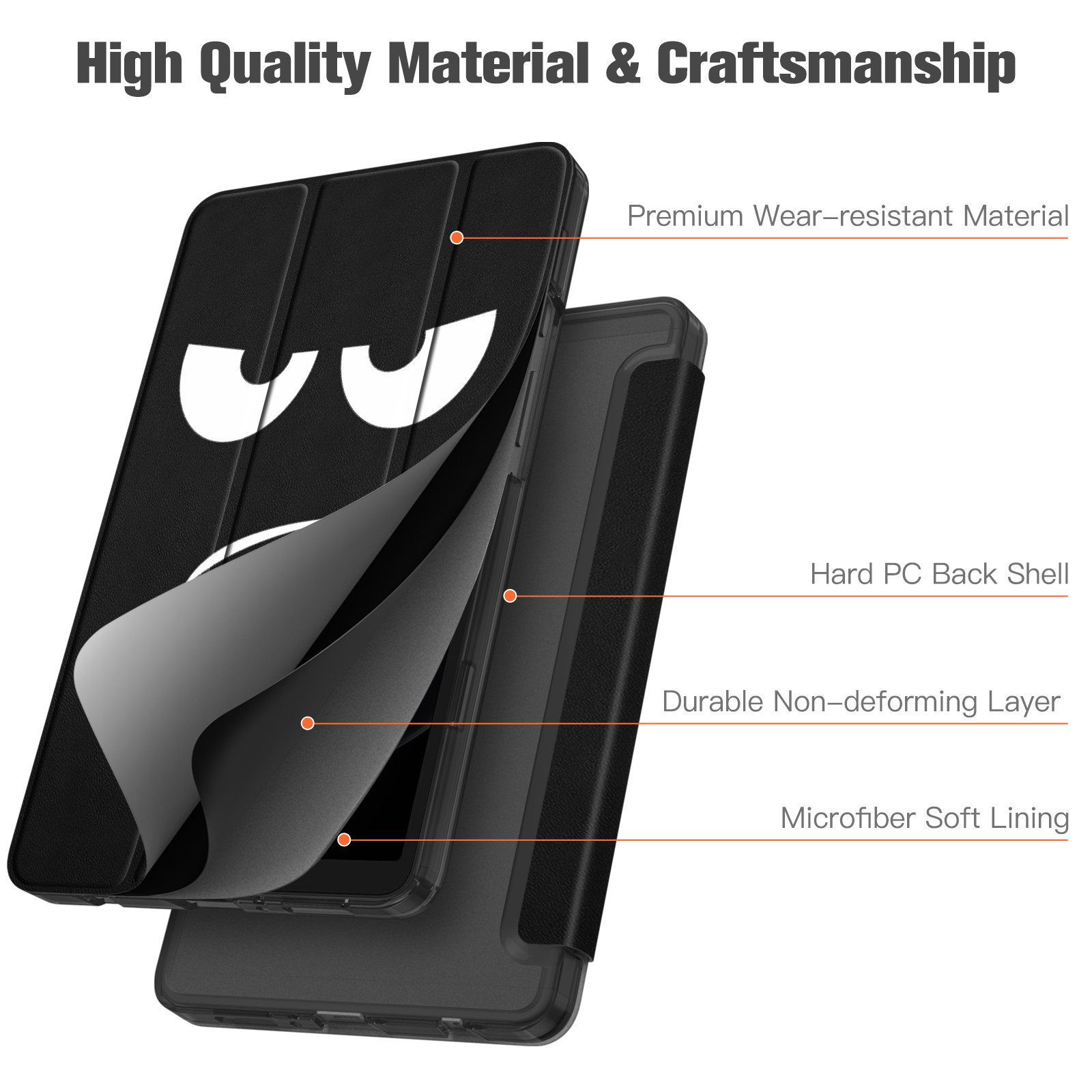 Fintie Tablet-Hülle für Samsung Galaxy Tab A11 8,7" 2025/ Tab A9 8.7 Zoll Tablet, Ultra Dünn Schutzhülle mit Transparenter Rückseite – Bild 5 von 5