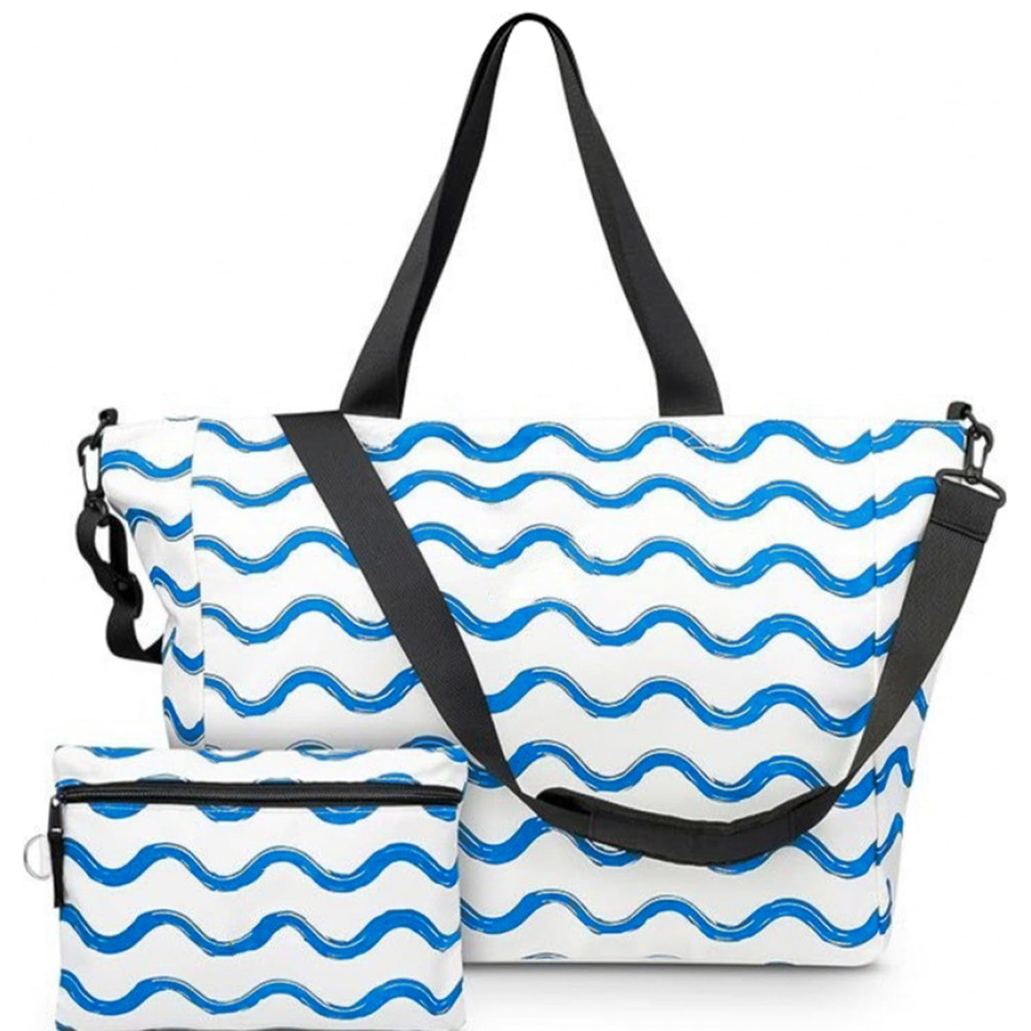 Coonoor Strandtasche Faltbare Strandtasche, große Kapazität Schultertasche, wasserdichte Handtasche, geeignet für Einkäufe und Strandurlaub