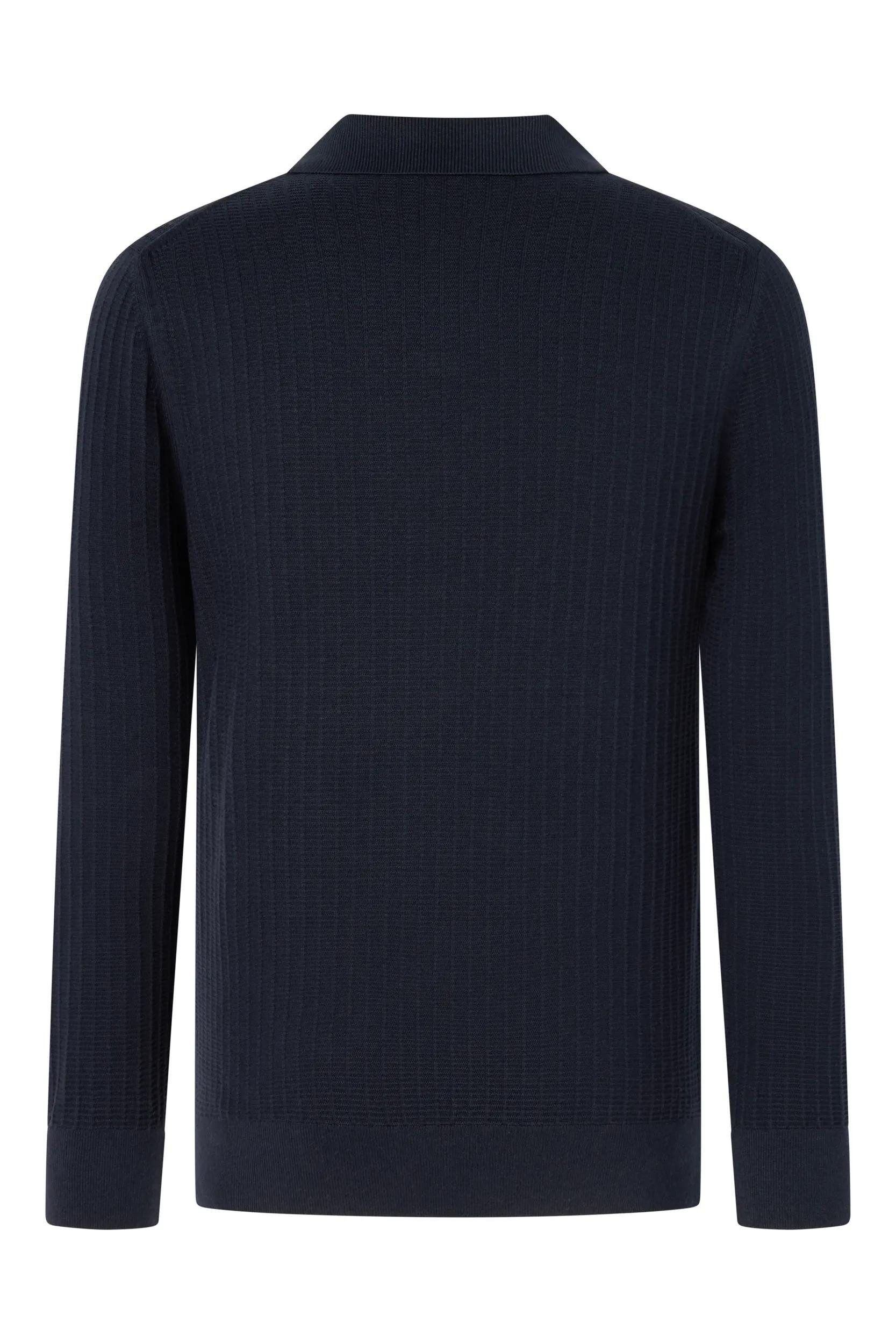JOOP! Strickpullover Langarm-Poloshirt Galdino - Regular Fit