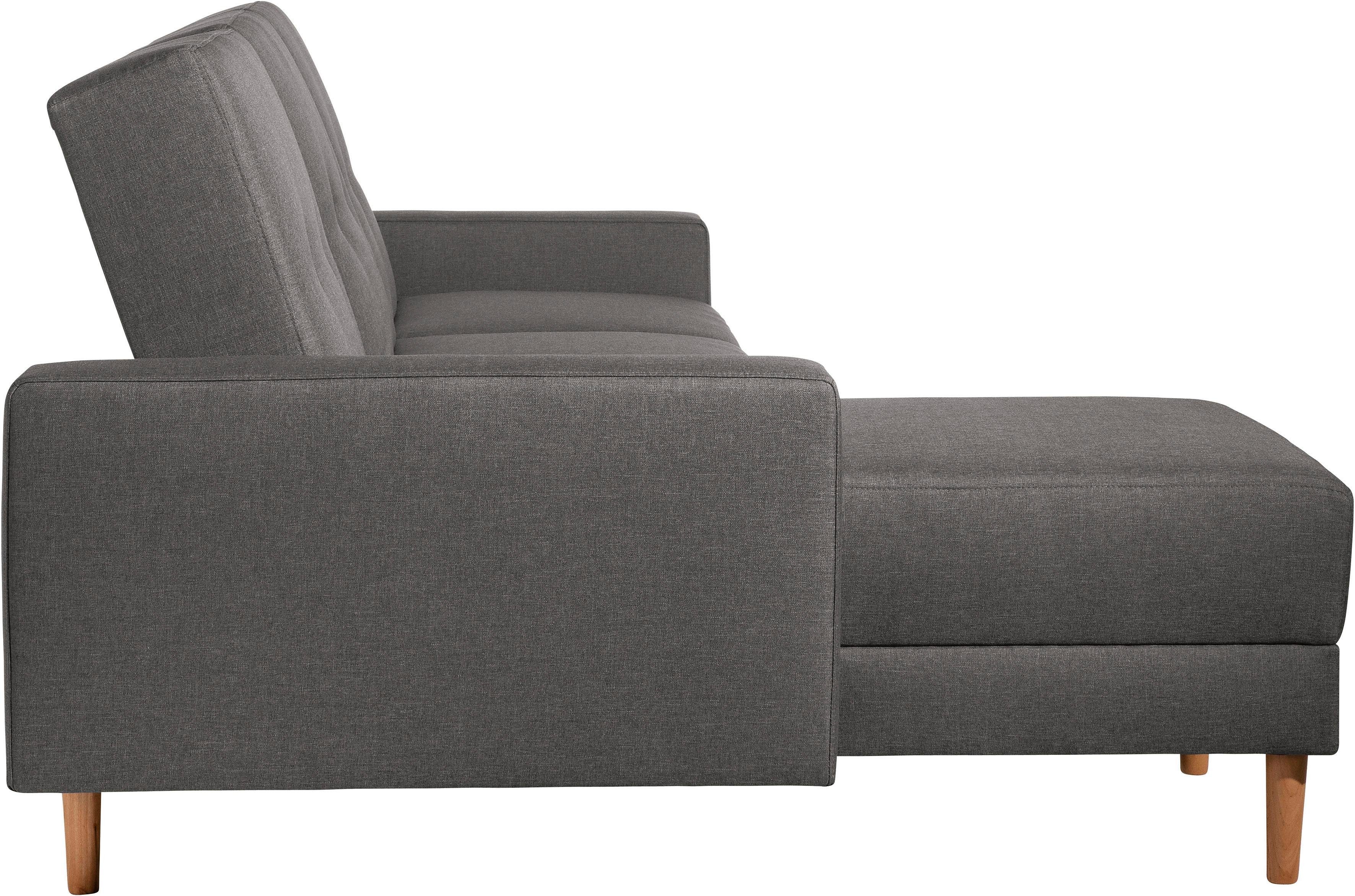 Recamiere, inklusive Ecksofa Stauraumhocker Rückenverstellung, Winzer® Schlafsofa Chill, Max Just mit