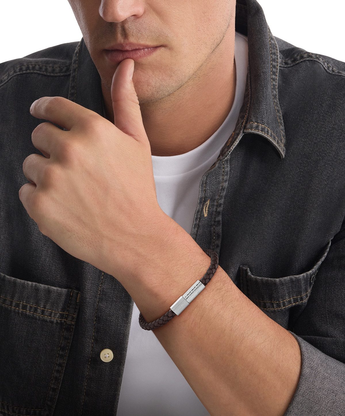 Calvin Klein Lederarmband INDUSTRIAL FACETS