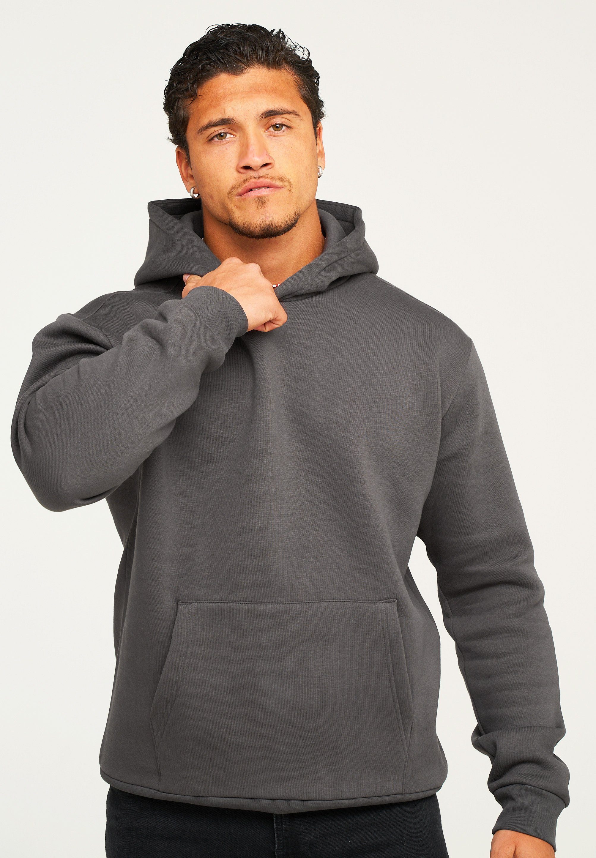 behype Hoodie BHHOBART Herren Basic Oversized Hoodie Raglan Kapuzenpullover günstig online kaufen
