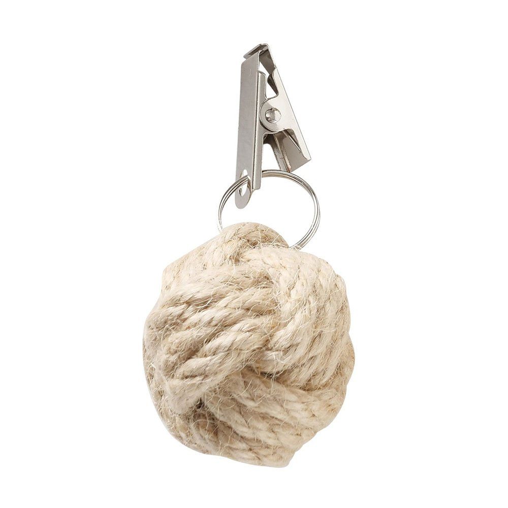 BOLTZE Vorratsglas Tischdeckengewichte TAMPEN aus Jute Tischdeckenbeschwerer maritim 4tlg. - BRAUN