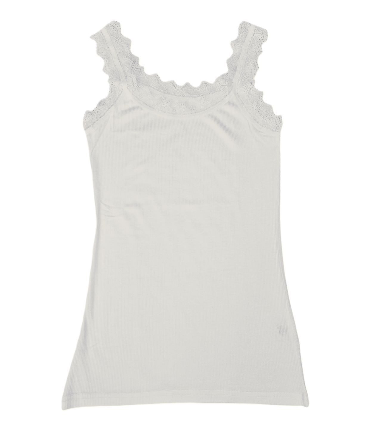 Toker Collection® Achseltop Damen Modal Top mit elastischer Spitze (Packung günstig online kaufen