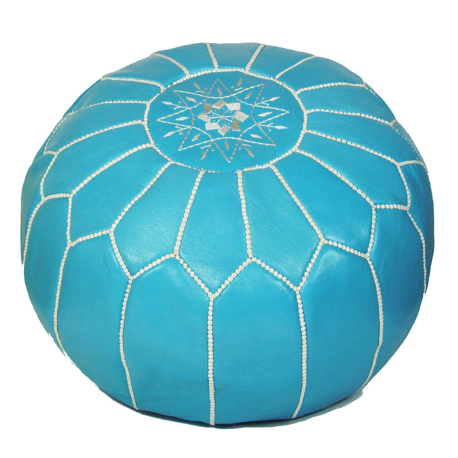 ALMADIH Pouf Leder Pouf Marokkanischer Echtleder Handarbeit Sitzsack