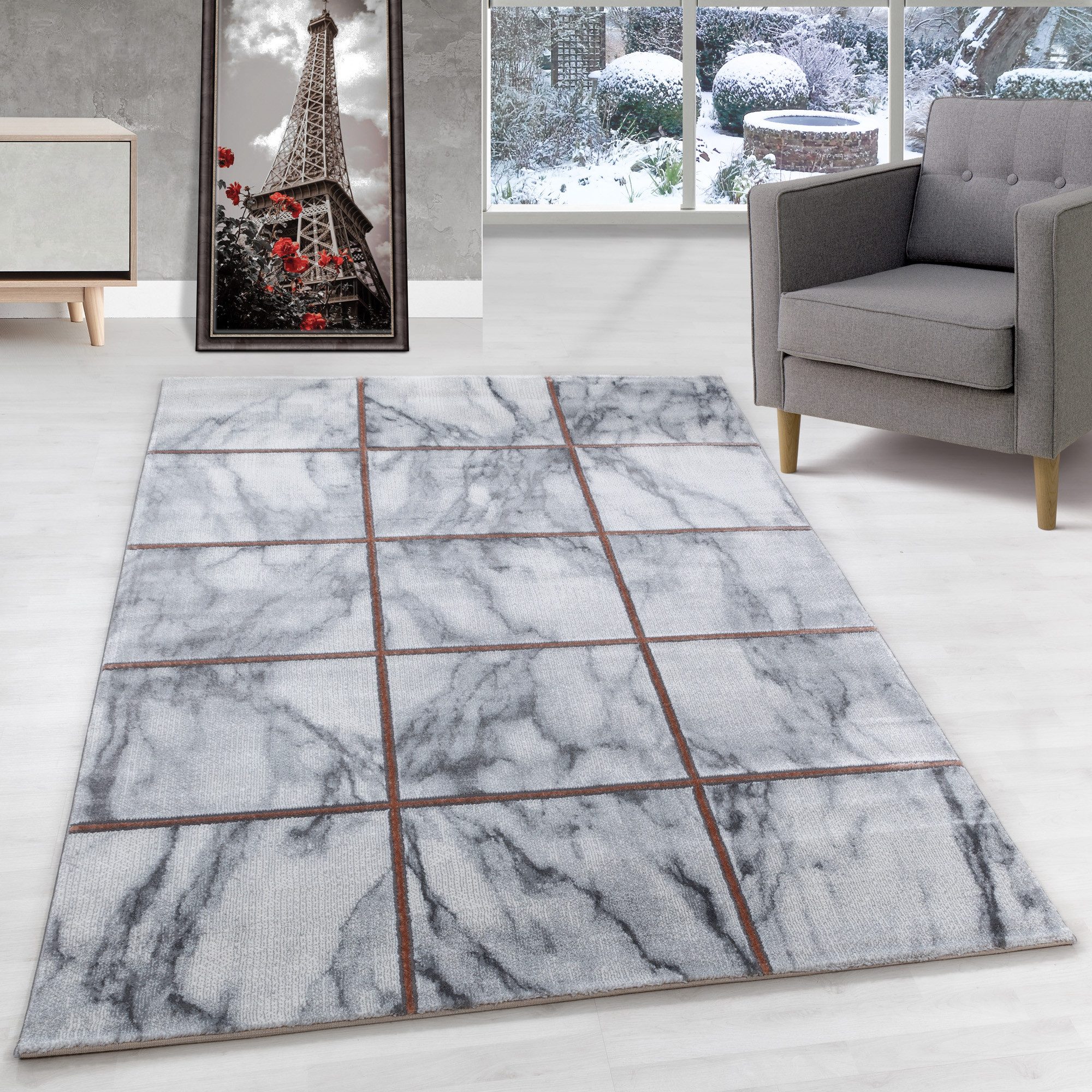 Carpettex Designteppich Marmor Design, Läufer, Höhe: günstig online kaufen