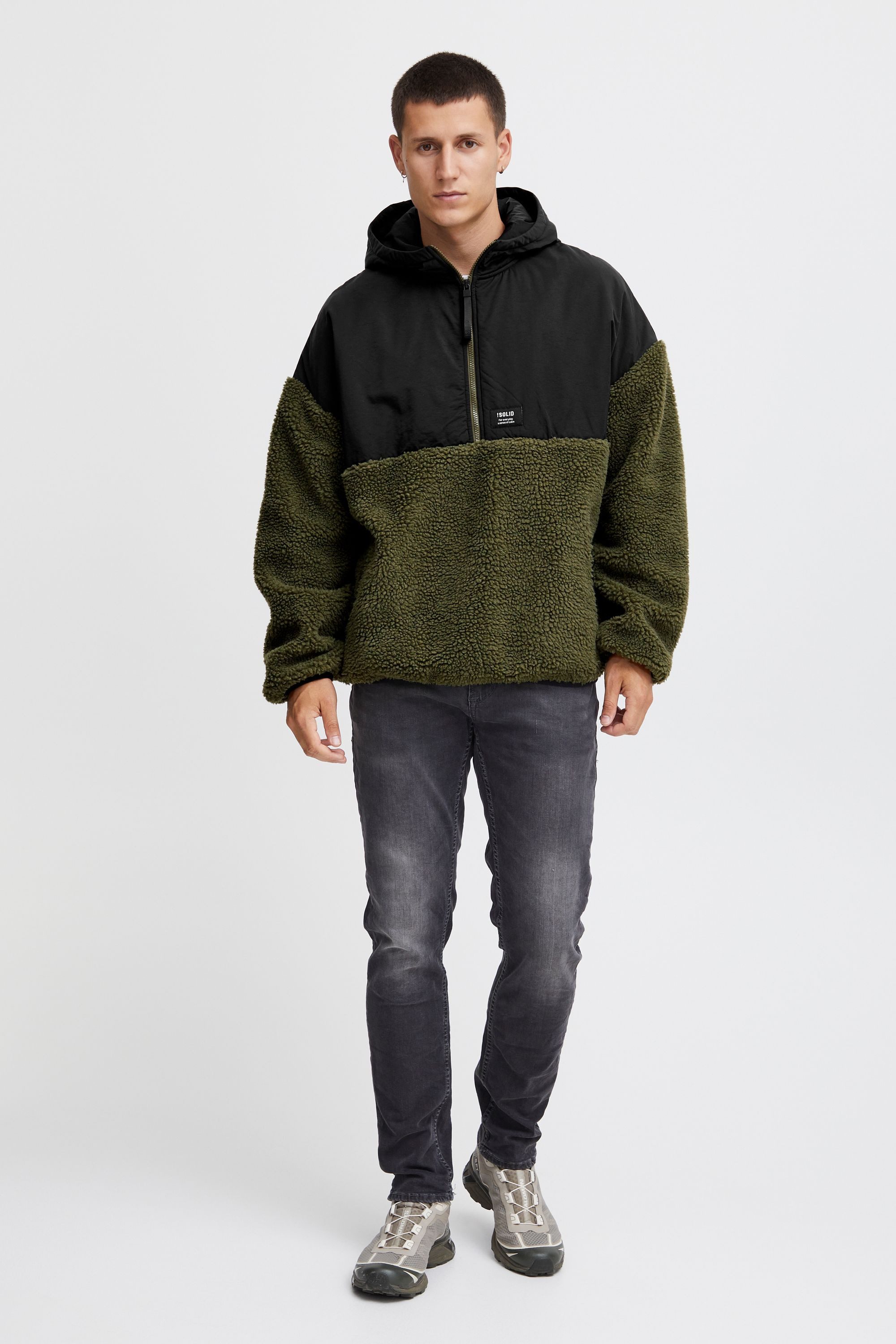 !Solid Kapuzenpullover SDMarco Kuscheliger Teddy Halfzip-Hoodie mit Eingrif günstig online kaufen