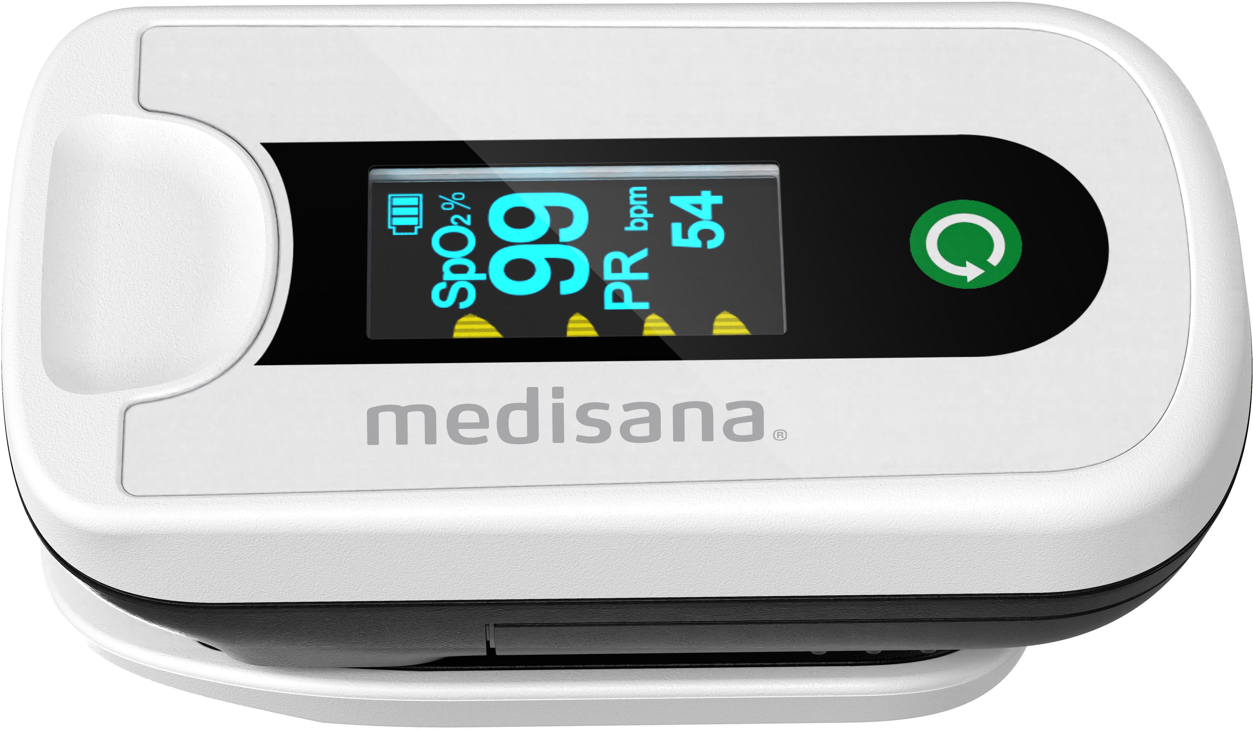 medisana Pulsoximeter PM 180, Blutsauerstoffsättigung, Herzfrequenz,zertifiziertes Medizinprodukt