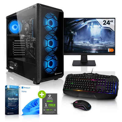 Megaport Gaming-PC-Komplettsystem (24", AMD Athlon 3000G 4x 3.50GHz 3000G, AMD Radeon Vega 3, 8 GB RAM, 500 GB SSD, Windows 11)
