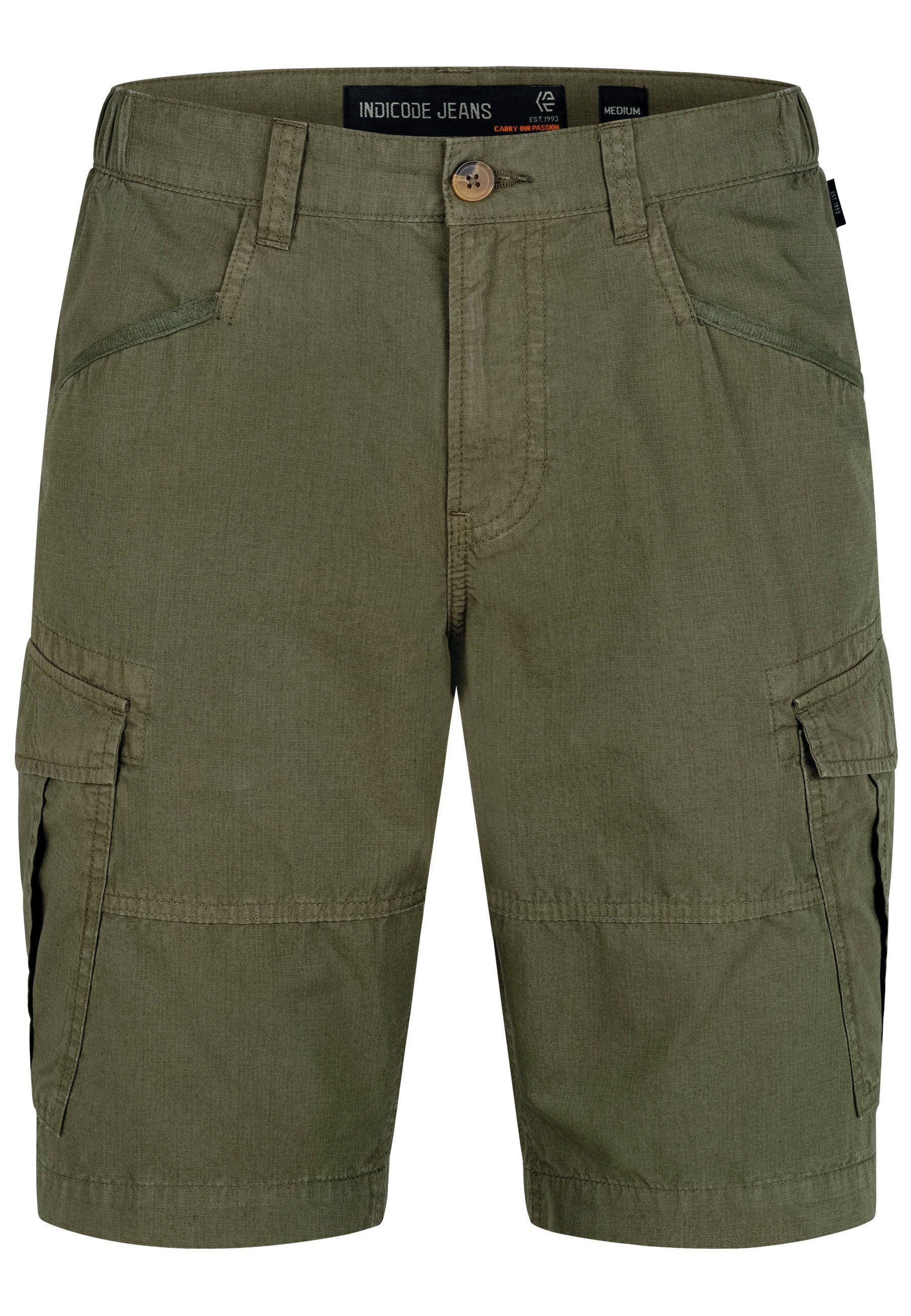 Indicode Cargoshorts Herren INDreier Cargo Shorts Herrenshorts mit elastisc günstig online kaufen