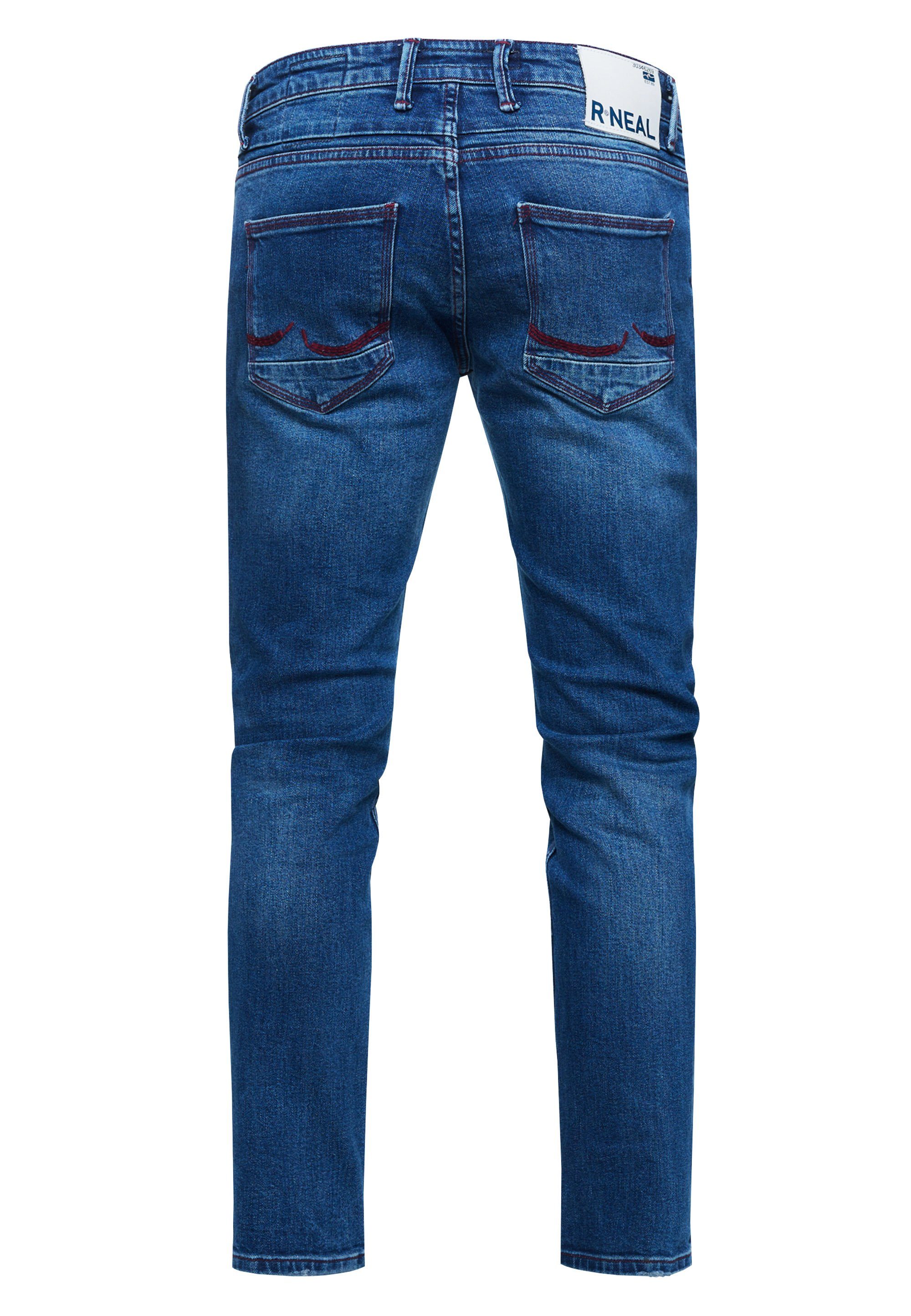 Straight-Jeans mit TORI blau dezenter Neal Rusty Waschung