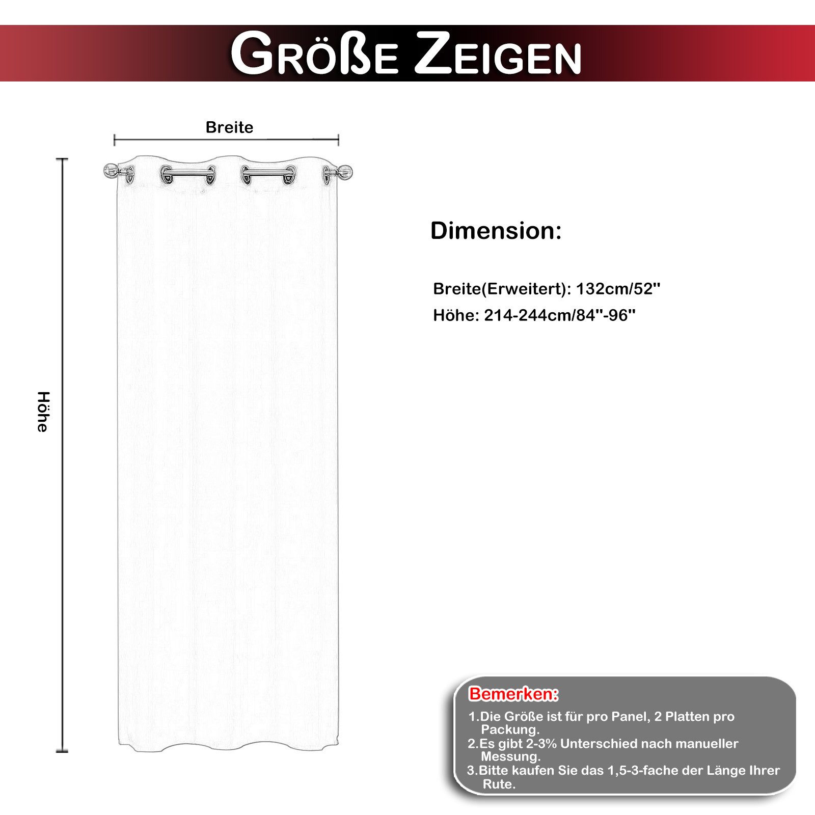Jibenhome Vorhang Wärmeisolierender Karo Vorhang mit Ösen,Weihnachtsdeko (2 St), blickdicht, Kariertes Rot-Schwarz-Karo für Bauernhaus Restaurant Partydekoration