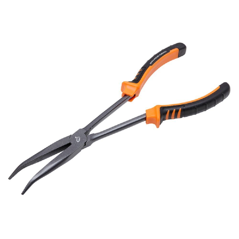 Savage Gear Anglerzange MP Long Bend Nose Plier gekröpfte Anglerzange 28cm Hakenlöser Hecht, Lang und mit gebogener Spitze für einfaches Hakenlösen