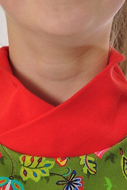 coolismo Sweatkleid Sweatshirt Kleid für coole Mädchen mit Blumen Motivdruck oliv europäische Produktion