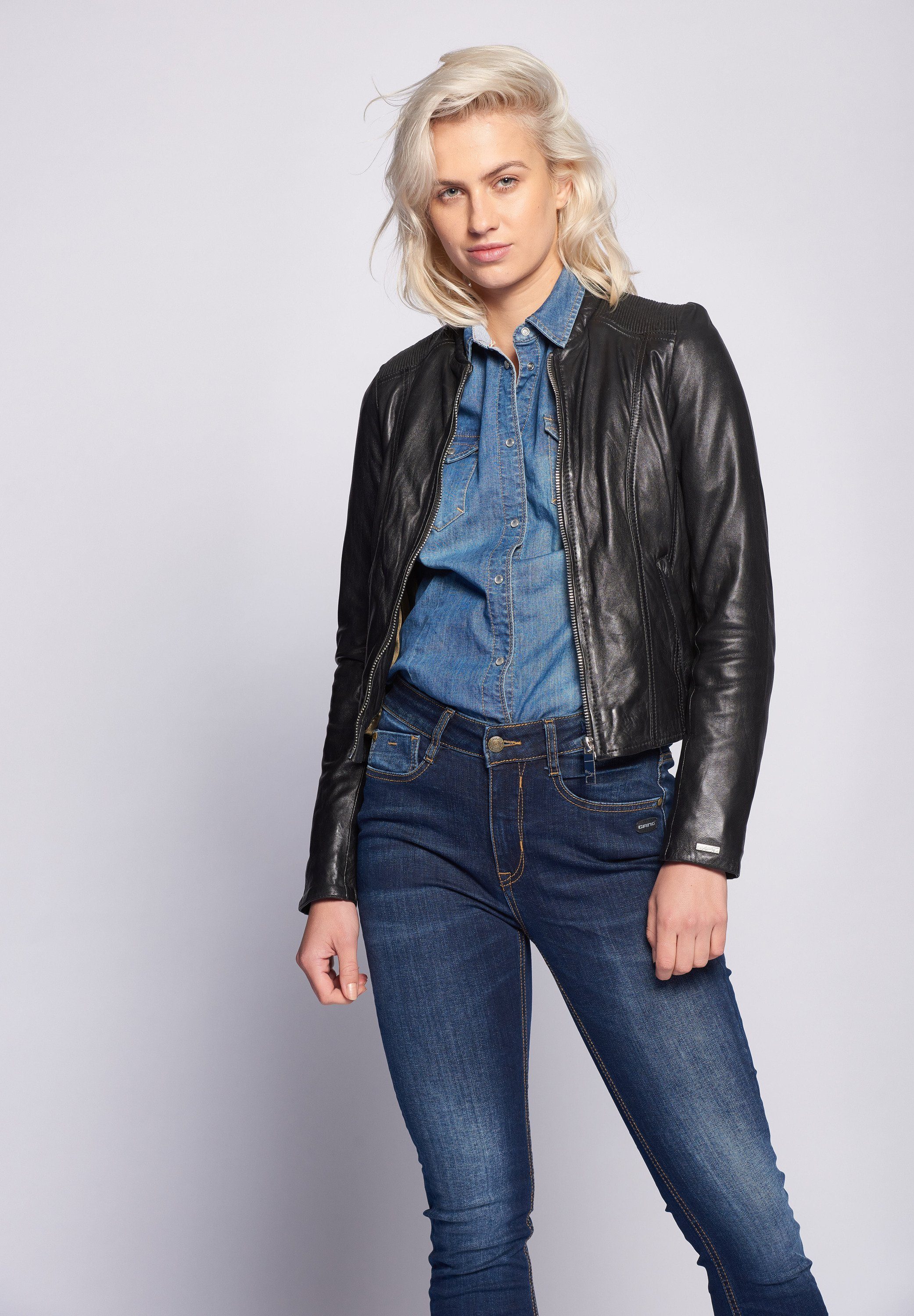 Maze Lederjacke "Smaragd" günstig online kaufen