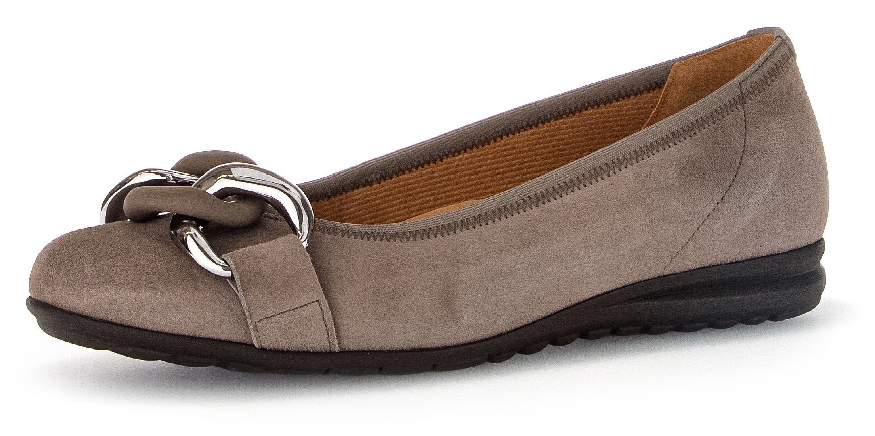 Gabor Florenz Ballerina, Businessschuh, Schlupfschuh mit Elastikeinfass, Weite G