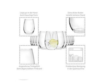 SÄNGER Gläser-Set Salto Trinkgläser Set, Glas, modernes Design, spülmaschinengeeignet, 600 ml