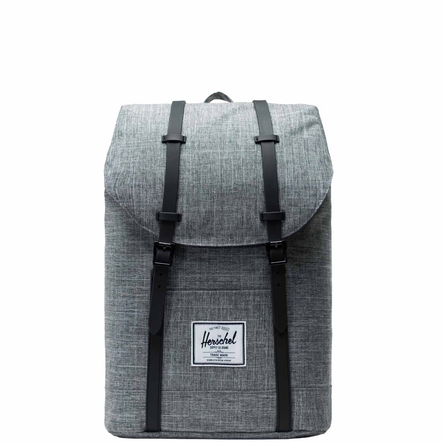 Herschel Freizeitrucksack Herschel Freizeitrucksack Retreat Raven Crosshatch (Stück, Stück), Rucksack Raven Crosshatch / Black Rubber