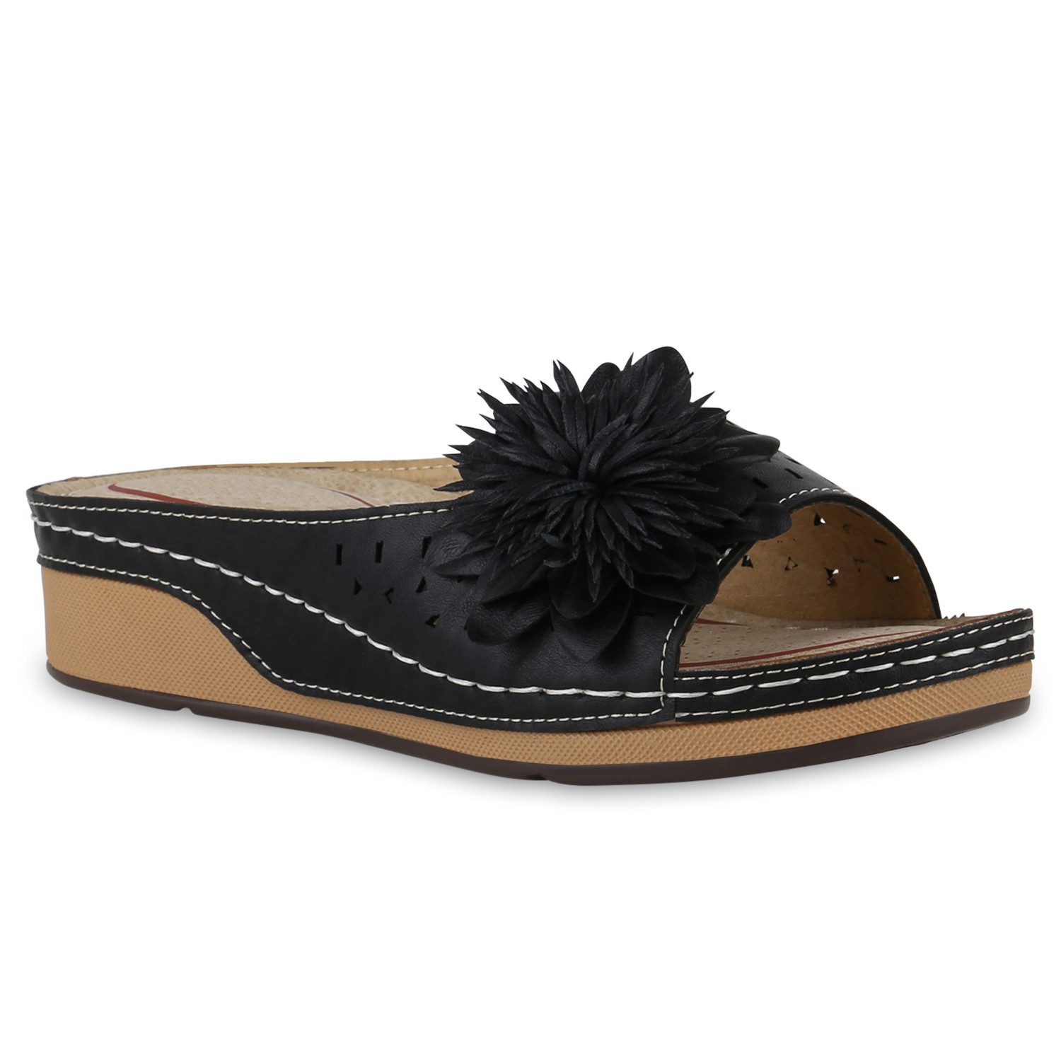 VAN HILL 841043 Sandalette Damen Pantoletten günstig online kaufen