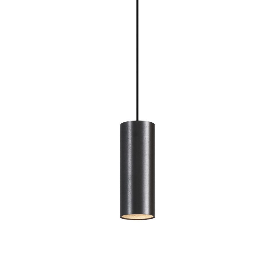 Qazqa Pendelleuchte Tubo, ohne Leuchtmittel, Warmweiß, QAZQA Hängeleuchte, gu10, gunmetal, Aluminium, Modern