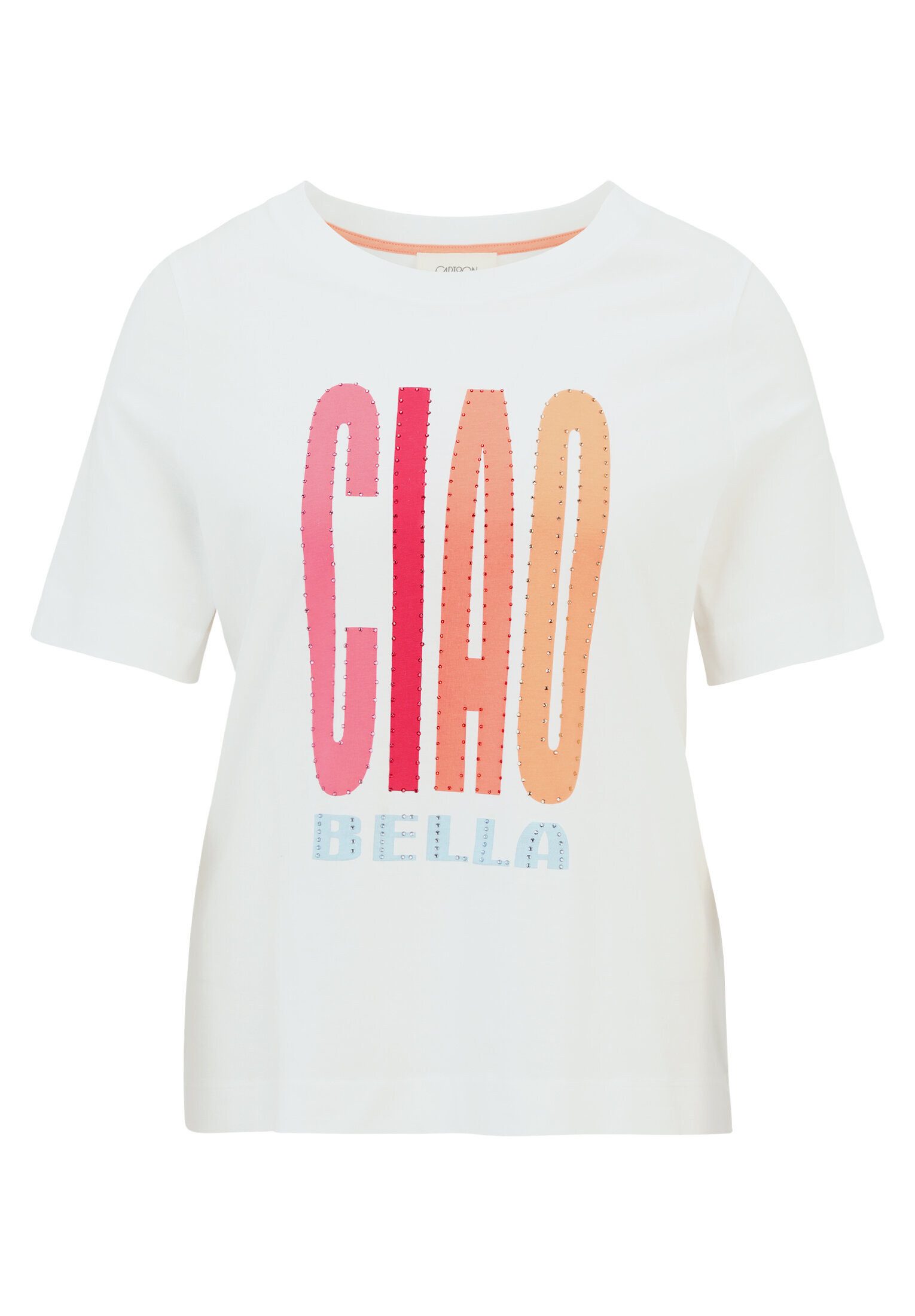 Cartoon Kurzarmshirt Damen mit Rundhalsausschnitt (1-tlg) Hotfix