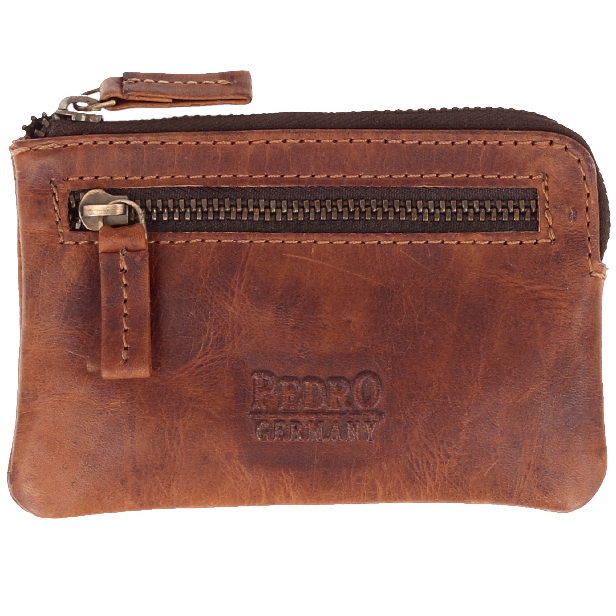 HMT Schlüsseltasche Schlüsselmäppchen Damen Herren Schlüsseletui (aus echtem Leder, für Autoschlüssel), mit Münzfach