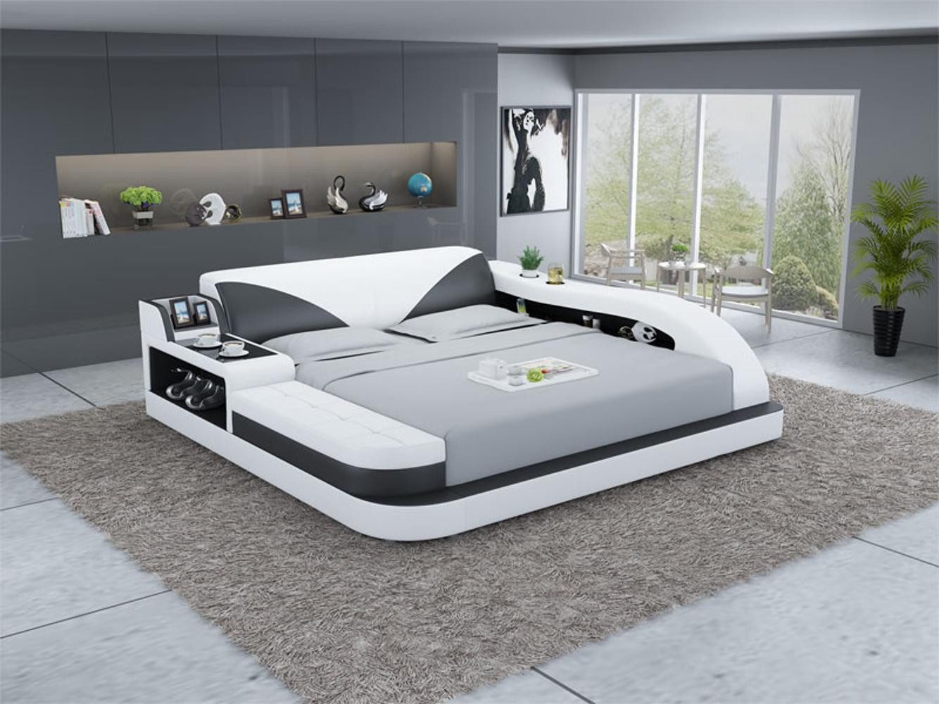 JVmoebel Bett Multifunktion Bett Doppelbetten Modernes Bettgestell 180x200cm (Doppelbett), Made in Europa